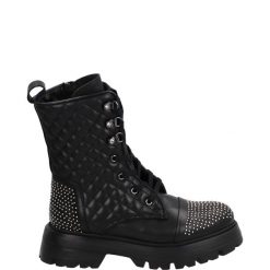 CZARNE BOTKI 1069-02 BLACK. Czarne botki Venezia, bez wzorów, ze skóry, bez obcasa, bez zapięcia. Za 289.00 zł.