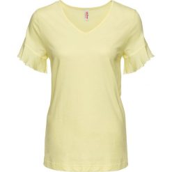 T-shirt z falbanami bonprix cytrynowy sorbetowy. T-shirty marki 4f. Za 12.99 zł.