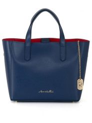 Anna Morellini Skórzana torebka &quot;Battista&quot; w kolorze granatowym - 29 x 14 x 14 cm rozmiar: onesize. Niebieskie torebki klasyczne Anna Morellini, bez wzorów, z materiału, przez ramię, bez dodatków. Za 260.99 &#122;&#322;.