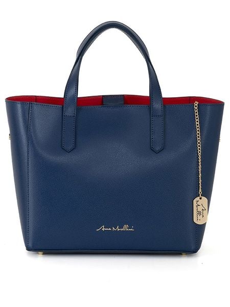 Anna Morellini Skórzana torebka "Battista" w kolorze granatowym - 29 x 14 x 14 cm rozmiar: onesize. Niebieskie torebki klasyczne Anna Morellini, bez wzorów, z materiału, przez ramię, bez dodatków. Za 260.99 zł.