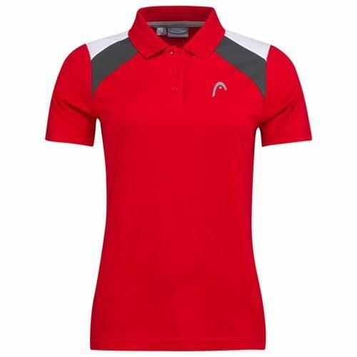 Koszulka polo damska CLUB 22 Tech. Czerwone t-shirty sportowe Head, xs, bez wzorów, z poliesteru, bez ramiączek, tenisowe. Za 239.00 zł.