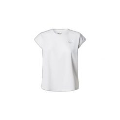 Koszulka damska Pepe Jeans Blooma. Białe t-shirty sportowe Pepe Jeans, bez wzorów, z jeansu, bez ramiączek. Za 133.00 zł.
