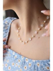 Pierres delicates Pozłacany naszyjnik z kwarcem różowym - dł. 43 cm rozmiar: onesize. Czerwone naszyjniki Pierres delicates, z materiału, z kwarcem, pozłacane. Za 91.99 zł.