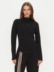 Adidas Bluzka Structured Interlock JJ0937 Czarny Slim Fit. Czarne bluzki adidas, xl, bez wzorów, z bawełny, bez kołnierzyka, bez ramiączek. Za 179.99 zł.