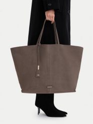 GINO ROSSI Torebka EO-LA321-2683 Beżowy ciemny. Brązowe shopper bag Gino Rossi, bez wzorów, ze skóry, bez dodatków. Za 499.99 zł.
