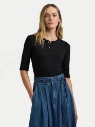 Lauren Ralph Lauren Bluzka 200940439001 Czarny Slim Fit. Czarne bluzki Lauren Ralph Lauren, xs, bez wzorów, z bawełny, bez kołnierzyka, bez ramiączek. Za 179.99 zł.