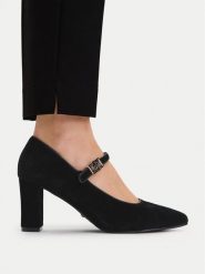 MEXX Czółenka EO-WS3990-02 Czarny. Czarne czółenka Mexx, bez wzorów, bez obcasa, bez zapięcia. Za 349.99 zł.