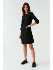 TATUUM Sukienka w kolorze czarnym rozmiar: 34. Czarne sukienki Tatuum, na co dzień, bez wzorów, bez kołnierzyka, bez ramiączek, mini, proste. Za 217.95 zł.