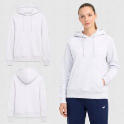 BLUZA DAMSKA 4F SPORTOWA Z KAPTUREM NIEROZPINANA XS SZARA KOLOR SZARY. Szare bluzy z kapturem 4f, l, bez wzorów, z bawełny, z kapturem, do biegania. Za 109.00 zł.