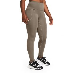 Legginsy damskie Under Armour Motion. Zielone legginsy Under Armour, bez wzorów, sportowe. Za 169.99 zł.