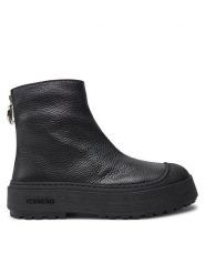 Iceberg Botki F.Do 4 ID2224 Czarny. Czarne botki Iceberg, bez wzorów, ze skóry, bez obcasa, na płaskiej podeszwie, bez zapięcia. Za 1,739.00 zł.