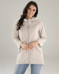 Ortalionowa beżowa kurtka. Brązowe kurtki Unisono, l, bez wzorów, bez kaptura. Za 399.00 zł.