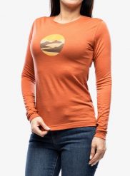Bluza termoaktywna damska Sensor Merino Active Triglav Tee LS. Czerwone bluzy Sensor, l, bez wzorów, z materiału, bez kaptura, narciarskie. Za 317.89 zł.