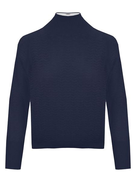 Malo Optimum Sweter w kolorze granatowym rozmiar: L. Niebieskie swetry Malo Optimum, l, bez wzorów, z kaszmiru, bez ramiączek. Za 274.88 zł.