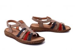 JOSEF SEIBEL 95207 616 252 Ronja 07 taupe-multi, sandały damskie. Sandały Josef Seibel, bez wzorów, ze skóry, bez obcasa, na obcasie, bez zapięcia. Za 349.90 zł.