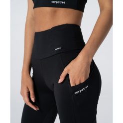 Legginsy z kieszeniami Libra czarne. Czarne legginsy Carpatree, bez wzorów, z elastanu. Za 267.00 zł.