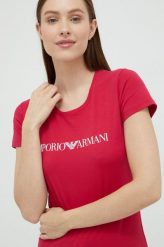 Emporio Armani Underwear t-shirt damski kolor różowy. Czerwone t-shirty Emporio Armani Underwear, l, bez wzorów, z dzianiny, bez kołnierzyka, bez ramiączek. W wyprzedaży za 184.99 zł.