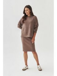 TATUUM Spódnica dzianinowa w kolorze jasnobrązowym rozmiar: S. Brązowe spódnice Tatuum, s, bez wzorów, z dzianiny, midi. Za 116.45 zł.