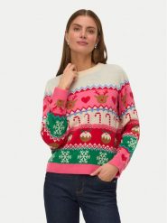 Vero Moda Sweter New Christmas 10334011 Kolorowy Regular Fit. Swetry Vero Moda, xs, bez wzorów, z syntetyku, bez ramiączek. Za 139.99 zł.