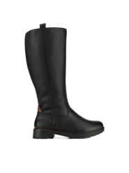 Rieker Oficerki Y9155-00 Czarny. Czarne kozaki Rieker, bez wzorów, ze skóry, bez obcasa, na płaskiej podeszwie, bez zapięcia. Za 351.00 zł.