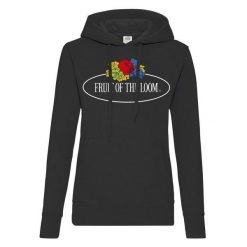 Damska Bluza Z Kapturem Z Nadrukiem Logo W Stylu Vintage. Czerwone bluzy fruit of the loom, m, bez wzorów, z bawełny, z kapturem. Za 138.99 zł.