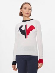Rossignol Sweter Alya RLIWO19 Biały Regular Fit. Białe swetry Rossignol, l, bez wzorów, z wełny, bez ramiączek. Za 489.99 zł.