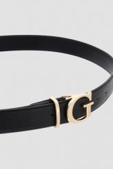 GUESS Czarny damski pasek Bianca H30, Rozmiar S. Czarne paski Guess, z aplikacjami, z jeansu, eleganckie. W wyprzedaży za 249.99 zł.