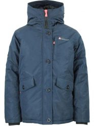 Peak Mountain Parka w kolorze niebieskim rozmiar: 140. Niebieskie płaszcze Peak Mountain, bez wzorów, bez kaptura. Za 158.47 zł.
