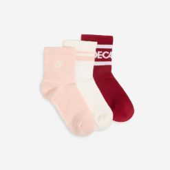 Skarpety krótkie Ankle 3 sztuki. Białe skarpetki Decathlon, bez wzorów, z bawełny. Za 39.99 zł.