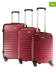 Geographical Norway 3-częściowy zestaw "Shock" w kolorze czerwonym rozmiar: onesize. Czerwone walizki Geographical Norway. Za 347.99 zł.