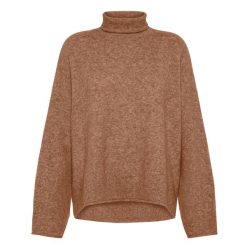 Sweter Deha Lounge Z Golfem Damskie. Brązowe swetry Deha, m, bez wzorów, z elastanu, eleganckie, bez ramiączek. Za 553.99 zł.