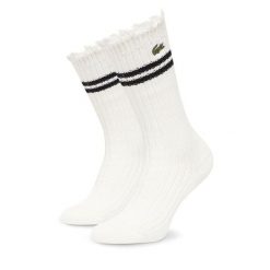 Skarpety długie Lacoste. Białe skarpetki Lacoste, bez wzorów. Za 159.99 zł.