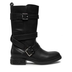 Botki Liu Jo. Czarne botki Liu Jo, bez wzorów, bez obcasa, na płaskiej podeszwie, bez zapięcia. Za 739.99 zł.