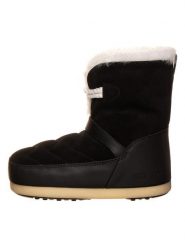 Moon Boot Skórzane botki zimowe "EVX IGLOO" w kolorze czarnym rozmiar: 41-42. Czarne botki Moon Boot, bez wzorów, bez obcasa, bez zapięcia. Za 654.95 zł.