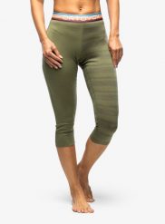 Legginsy termiczne damskie Ortovox 185 Rock N Wool Short Pants. Zielone legginsy ORTOVOX, bez wzorów, z bawełny, rockowe, krótkie. Za 378.39 zł.