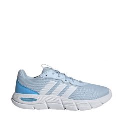 Buty damskie adidas Cloudfoam Flex Laces. Niebieskie buty treningowe adidas, bez wzorów, z materiału, bez zapięcia, na fitness i siłownię, Adidas Cloudfoam. Za 175.99 zł.