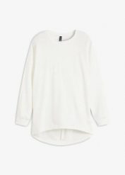 Bluza oversize z czystej bawełny. Czerwone bluzy bonprix, bez wzorów, z bawełny, bez ramiączek, bez kaptura. Za 112.99 zł.
