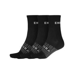 Skarpety do biegania Endura Coolmax® (x3). Czarne skarpetki ENDURA, bez wzorów. Za 83.99 zł.