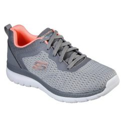 Obuwie treningowe Kobieta Skechers Quick Path szary. Szare buty treningowe Skechers, bez wzorów, bez zapięcia, na fitness i siłownię. Za 255.68 zł.