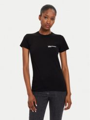 Karl Lagerfeld Jeans T-Shirt 241J1700 Czarny Slim Fit. Czarne t-shirty Karl Lagerfeld Jeans, m, bez wzorów, z bawełny, bez kołnierzyka, bez ramiączek. Za 219.99 zł.