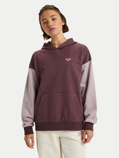 Roxy Bluza Essential Energy ERJFT05009 Bordowy Regular Fit. Czerwone bluzy Roxy, m, bez wzorów, z bawełny, bez kaptura. Za 197.99 zł.