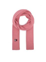 Tommy Hilfiger Szalik Heritage AW0AW18983 Różowy jasny. Czerwone szaliki i kominy Tommy Hilfiger, bez wzorów, z bawełny. Za 209.99 zł.