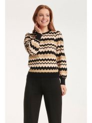 Smashed Lemon Sweter w kolorze beżowym rozmiar: XXL. Brązowe swetry Smashed Lemon, xxl, bez wzorów, bez ramiączek. Za 104.99 zł.