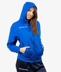 Bluza sportowa Givova Polarfleece 500 niebieska 2xl. Niebieskie bluzy z kapturem Givova, xl, bez wzorów, z materiału, z kapturem. Za 92.02 zł.