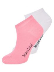 Marie Lund skarpetki do trampek w 2-paku Kobiety biały|różowy, ONE SIZE. Białe skarpetki Marie Lund, bez wzorów. Za 29.95 zł.