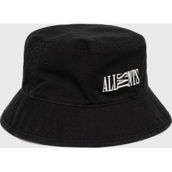 AllSaints kapelusz bawełniany kolor czarny bawełniany. Czarne kapelusze AllSaints, bez wzorów, z bawełny. W wyprzedaży za 169.99 zł.