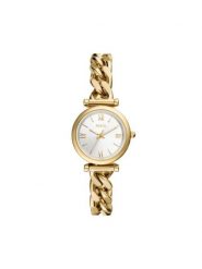 Fossil Zegarek Carlie ES5329 Złoty. Żółte, analogowe zegarki Fossil, złote. Za 689.99 zł.