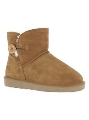 Gooce Skórzane botki zimowe "Crestone" w kolorze jasnobrązowym rozmiar: 38. Brązowe botki Gooce, bez wzorów, ze skóry, bez obcasa, bez zapięcia. Za 173.99 zł.
