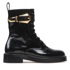 Botki Alberta Ferretti. Czarne botki Alberta Ferretti, bez wzorów, bez obcasa, na płaskiej podeszwie, bez zapięcia. Za 2,479.00 zł.