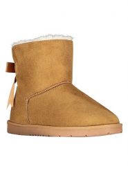 Geographical Norway Botki zimowe "Odouce" w kolorze jasnobrązowym rozmiar: 40. Brązowe botki Geographical Norway, bez wzorów, z futra, bez obcasa, bez zapięcia. Za 113.10 zł.
